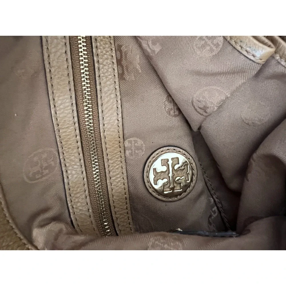 Tory Burch Marion Leather Slouchy Bookbag / Shoulder Tote